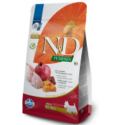 Farmina N&D QUAIL & POMEGRANATE ADULT MINI беззерновой сухой корм для взрослых собак мелких пород перепел, тыква и гранат