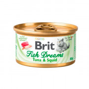 Brit Сare Fish Dreams суперпремиум корм консервированный для кошек, с тунцом и кальмаром