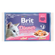 Brit Премиум Набор паучей для кошек Dinner Plate Jelly кусочки в желе