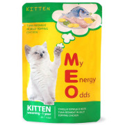 Me-O пауч для котят Тунец и курица в желе