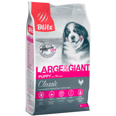 Blitz Puppy Large & Giant корм сухой для щенков крупных и гигантских пород с курицей и рисом