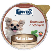 Happy Dog Natur Line консервы для собак Телятина с сердцем паштет