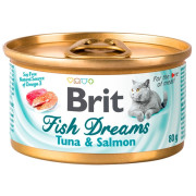 Brit Сare Fish Dreams суперпремиум корм консервированный для кошек, с тунцом и лососем