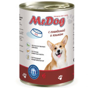 Mr.Dog консервы для собак с говядиной и языком