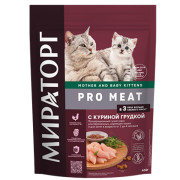 Winner Мираторг Pro Meat Корм сухой полнорационный для беременных, кормящих кошек и для котят в возрасте от 1 до 4 месяцев, с куриной грудкой