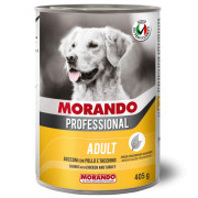 Morando Professional Adult корм консервированный для собак, с кусочками курицы и индейки