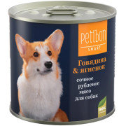 Petibon Smart консервы для собак рубленое мясо говядина и ягненок