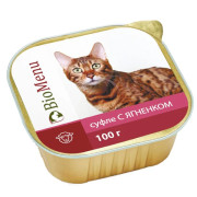 BioMenu консервы для кошек суфле ягненок