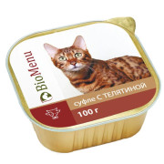BioMenu консервы для кошек суфле телятина