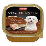 Animonda Vom Feinsten Adult меню для гурманов консервы для собак с говядиной, йогуртом и овсяными хлопьями