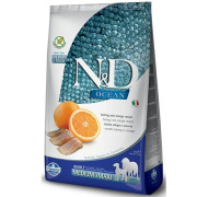 Farmina N&D корм сухой беззерновой для взрослых собак средних и крупных пород с сельдью и апельсином