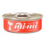 Mi-Mi консервы для кошек и котят кусочки тунца с лососем в желе