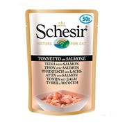 Schesir консервы для кошек тунец с лососем (пауч)