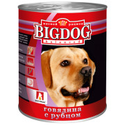 ЗООГУРМАН BIG DOG консервы для собак с говядиной с рубцом, 850гр