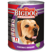 ЗООГУРМАН BIG DOG консервы для собак телятина с овощами, 850гр