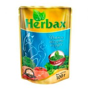 Herbax пауч для кошек рыбное ассорти в соусе с мятой