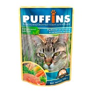 Puffins пауч для кошек рыбное ассорти в желе