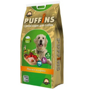 Puffins корм сухой для взрослых собак мясное ассорти