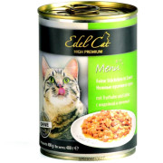 Edel Cat консервы для кошек нежные кусочки индейка и печень в соусе