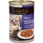 Edel Cat консервы для кошек нежные кусочки с лососем и форелью в соусе