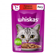 Whiskas корм консервированный для кошек рагу с говядиной и ягненком