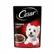 Cesar корм консервированный для собак говядина с овощами в соусе
