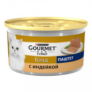 Консервы Gourmet Gold для кошек паштет индейка