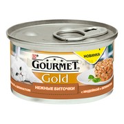 Консервы Gourmet Gold Нежные биточки для кошек индейка шпинат