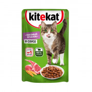Kitekat корм консервированный для кошек лакомый ягнёнок в соусе