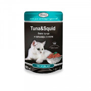 Gina Tuna and Squid корм консервированный для кошек филе тунца и кальмары в желе