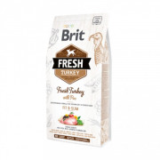 Brit Fresh Light Fit & Slim Turkey with Pea для собак контроль веса индейка с горохом