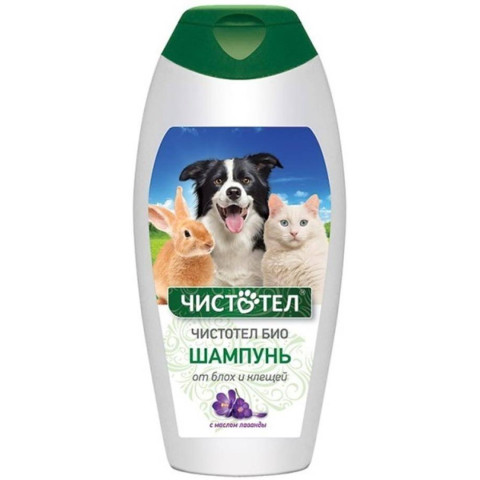 Чистотел Био шампунь от блох и клещей с лавандой для собак, кошек, кроликов 180мл