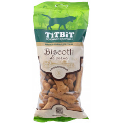 TiTBiT Biscotti лакомство для собак печенье с печенью говяжьей, для поощрения, для дрессуры