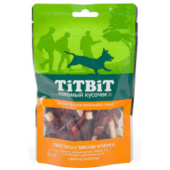 TiTBiT лакомство для собак Твистеры с мясом ягненка, для поощрения, для игр