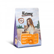 Karmy Hair&Skin сухой корм для кошек, поддерживающий здоровье кожи и шерсти лосось