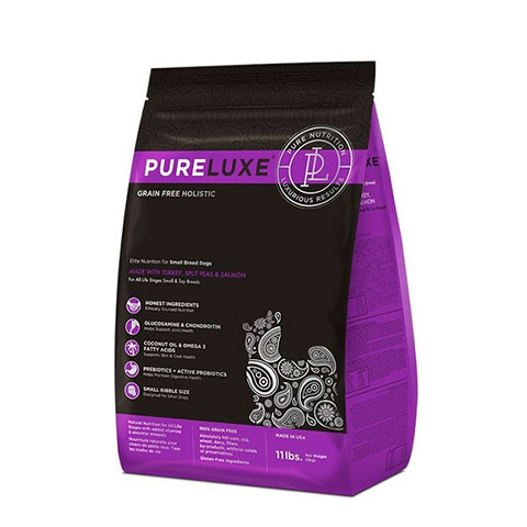 Pureluxe корм для собак мелких пород с индейкой, Горошком и лососем
