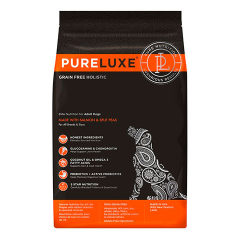 Pureluxe корм для собак с лососем и Горошком