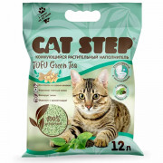 Cat Step Tofu Green Tea комкующийся растительный наполнитель для кошачьего туалета