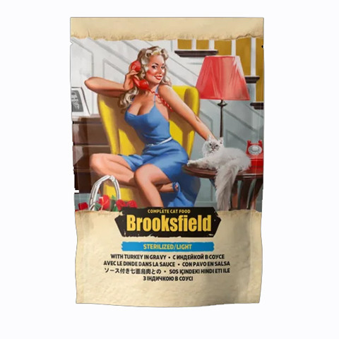 BROOKSFIELD Sterilized/Light Cat Turkey пауч для кошек индейка в соусе