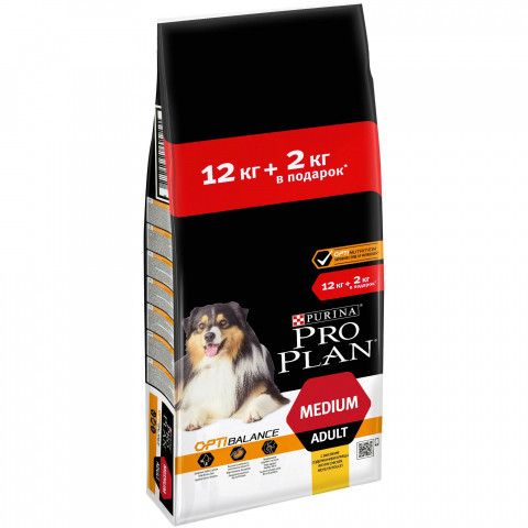 Pro Plan Medium Adult сухой корм для Собак Средних Пород с Курицей