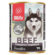 Blitz Sensitive Dog Beef & Turkey (Pate) корм консервированный для собак всех пород и возрастов с говядиной и индейкой