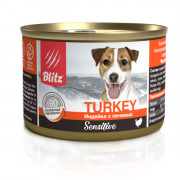Blitz Sensitive Dog Turkey & Liver (Pate) корм консервированный для собак всех пород и возрастов с индейкой и печенью