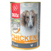 Blitz консервы для собак курица с рисом