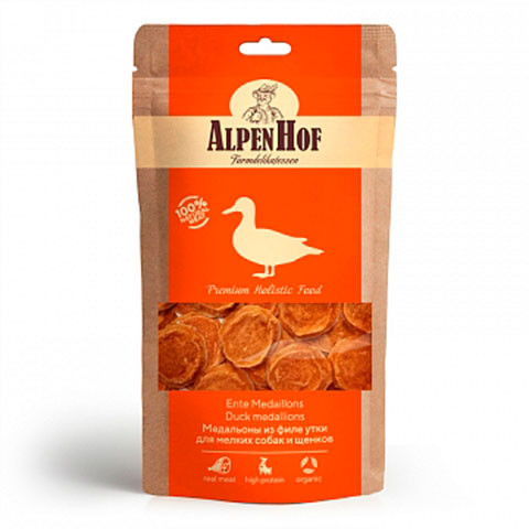 AlpenHof медальоны из утки для мелких собак и щенков