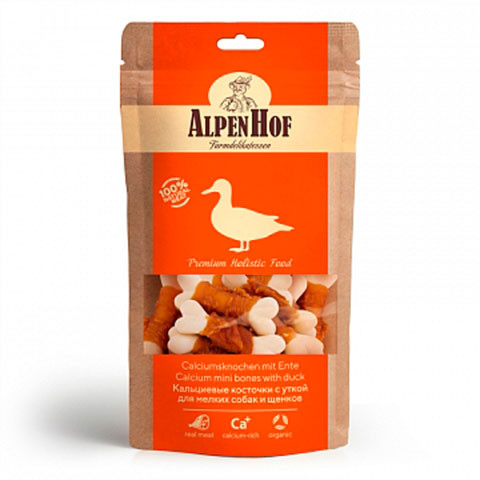AlpenHof кальциевые косточки с уткой для мелких собак и щенков