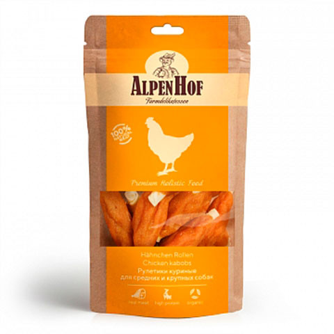 AlpenHof рулетики куриные для средних и крупных собак