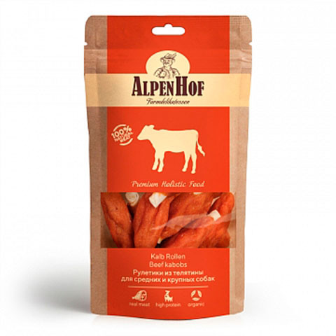 AlpenHof рулетики из телятины для средних и крупных собак