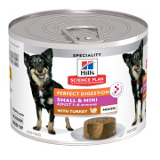 Hill's Science Plan Small&Mini Perfect Digestion влажный корм для взрослых собак мелких пород для поддержания здорового пищеварения, с индейкой.