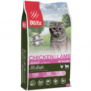 Blitz Adult Cat Chicken & Lamb низкозерновой корм для кошек курица и ягненок