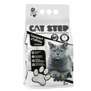 Cat Step Compact White Carbon комкующийся минеральный с активированным углем наполнитель для кошачьего туалета